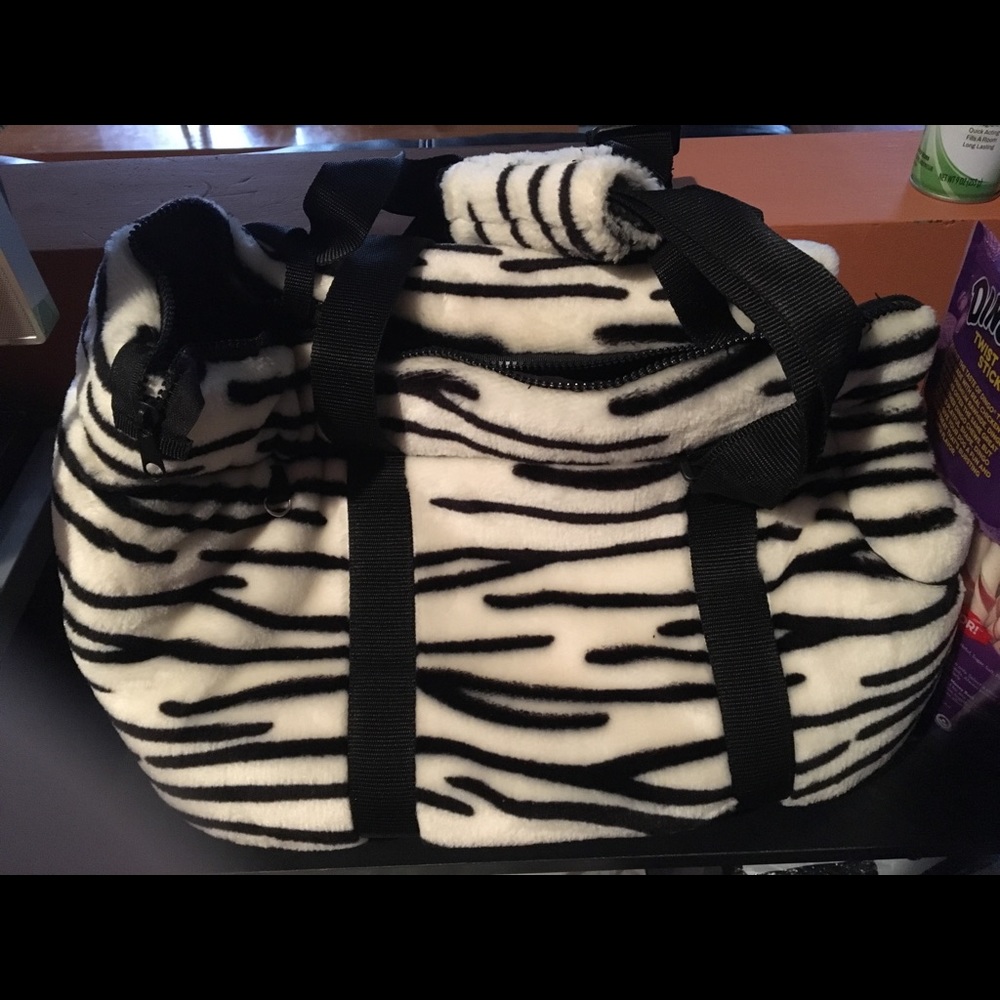 Small pet zebra carrying bag
